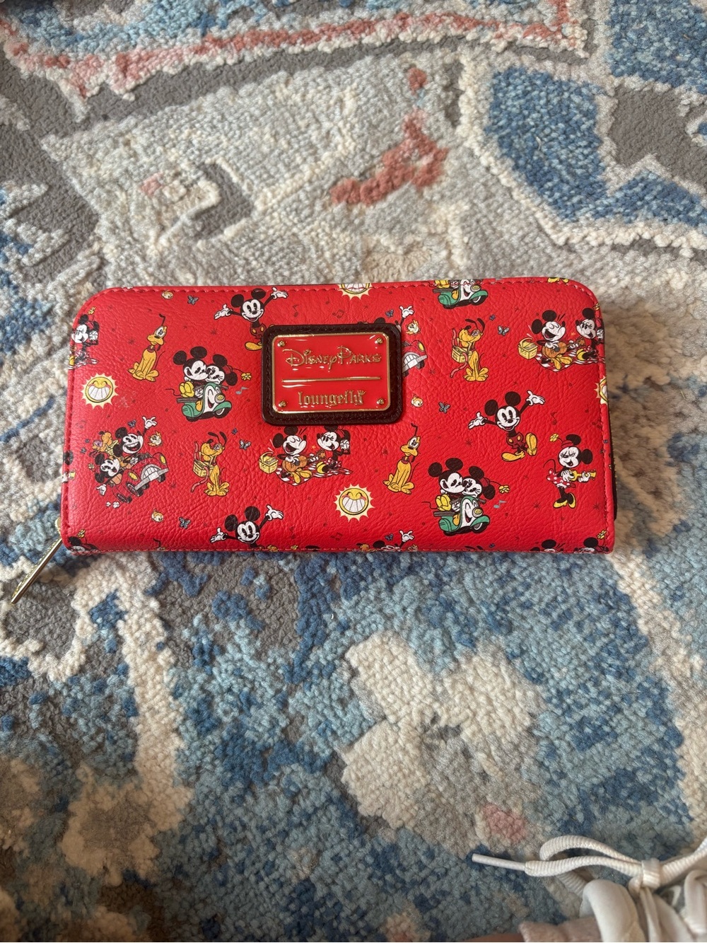 Loungefly Black Zip Wallet with Mickey & Sun Liner